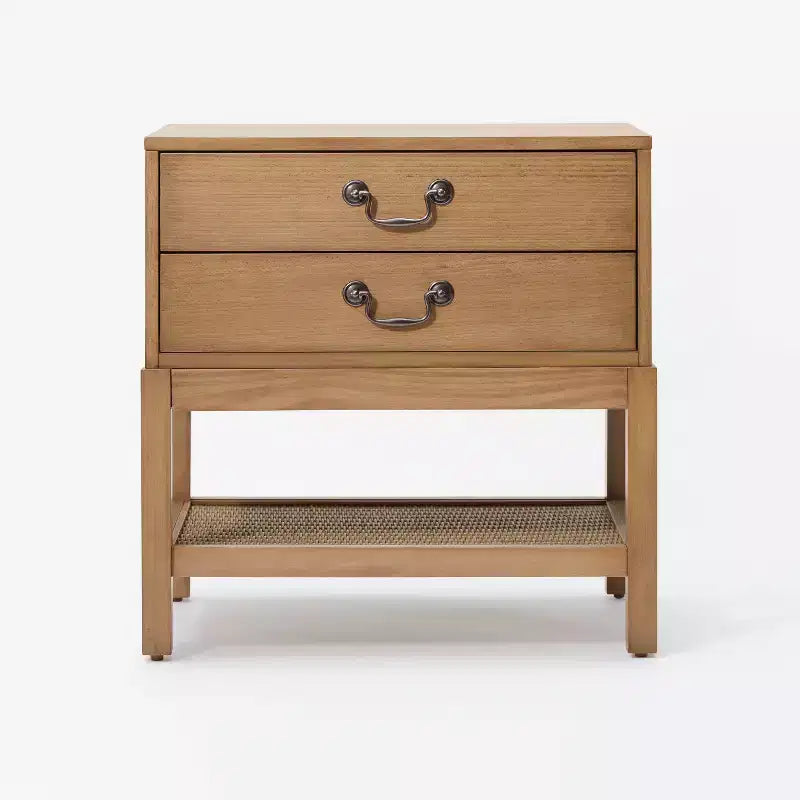 Comodino tradizionale Elmira con cassetti contenitori, marrone - Threshold ideato con Studio McGee