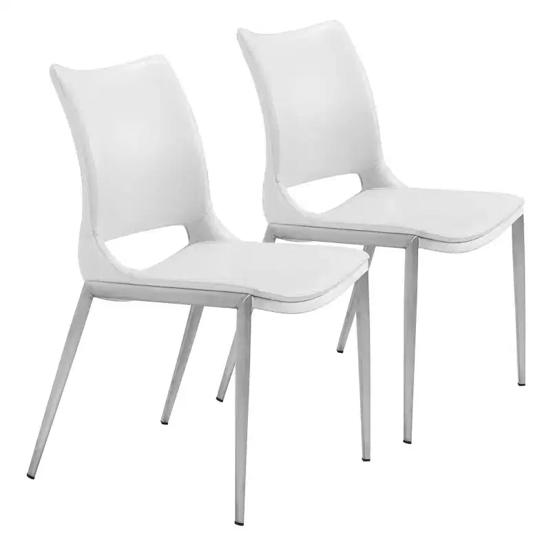 Set di 2 sedie da pranzo Geary - ZM Home: Imbottite, struttura in acciaio