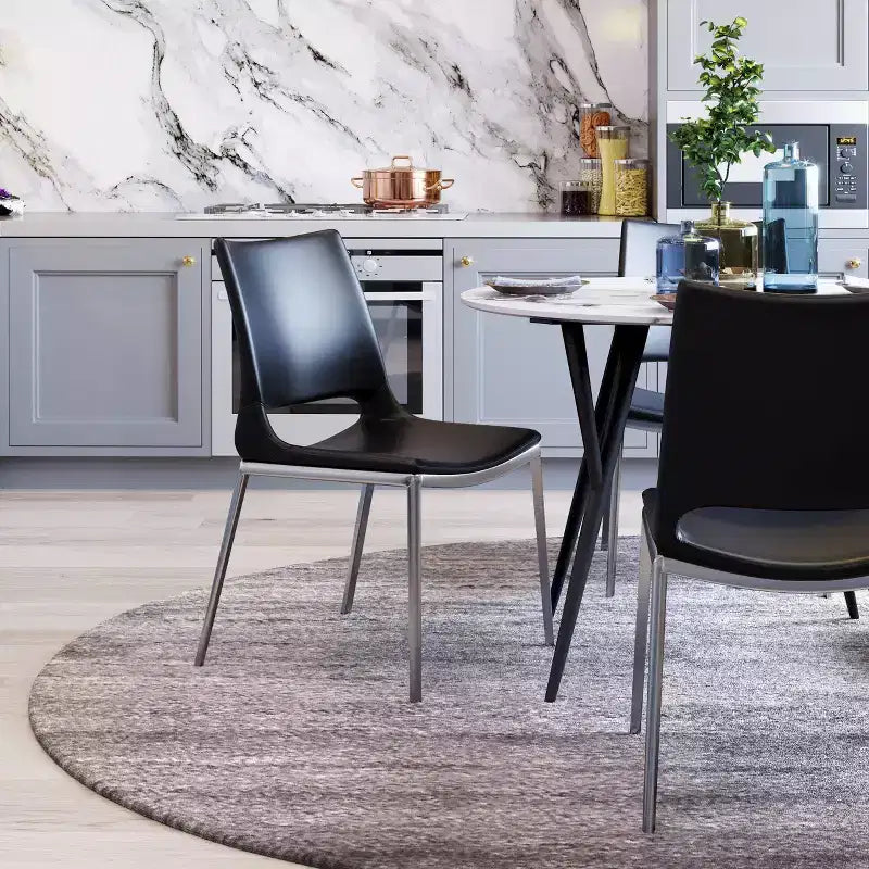Set di 2 sedie da pranzo Geary - ZM Home: Imbottite, struttura in acciaio