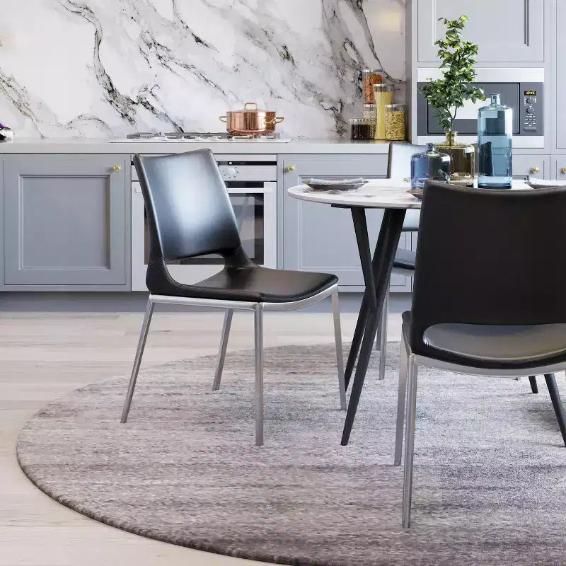 Set di 2 sedie da pranzo Geary - ZM Home: Imbottite, struttura in acciaio