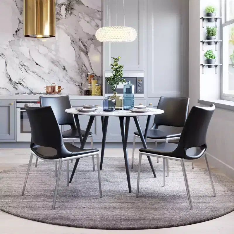 Set di 2 sedie da pranzo Geary - ZM Home: Imbottite, struttura in acciaio