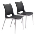 Set of 2 Geary Dining Chairs - ZM Home: Upholstered, Steel Frame