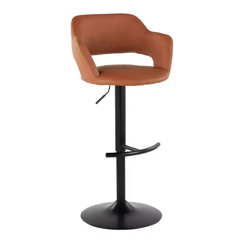 LumiSource Set di 2 Sgabelli da Bar Regolabili Margarite in PU Nero