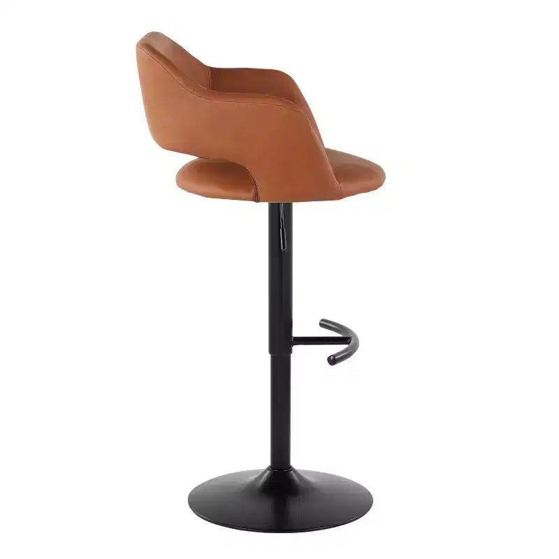 LumiSource Set di 2 Sgabelli da Bar Regolabili Margarite in PU Nero