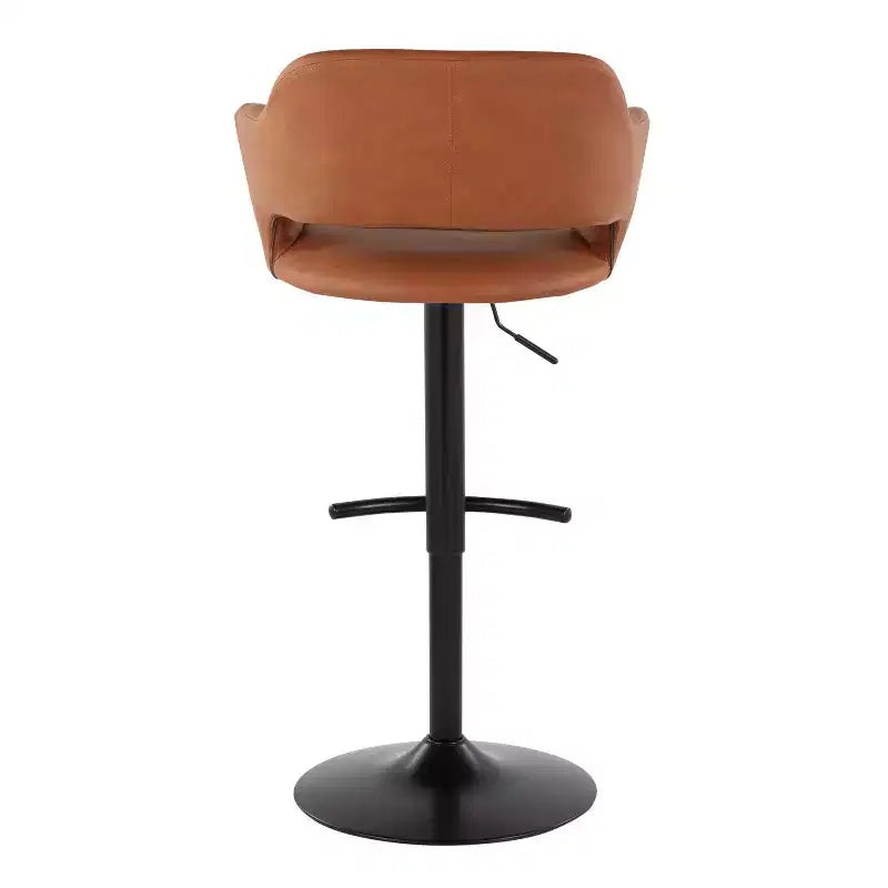 LumiSource Set di 2 Sgabelli da Bar Regolabili Margarite in PU Nero