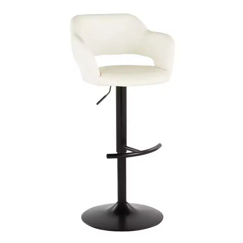 LumiSource Set di 2 Sgabelli da Bar Regolabili Margarite in PU Nero