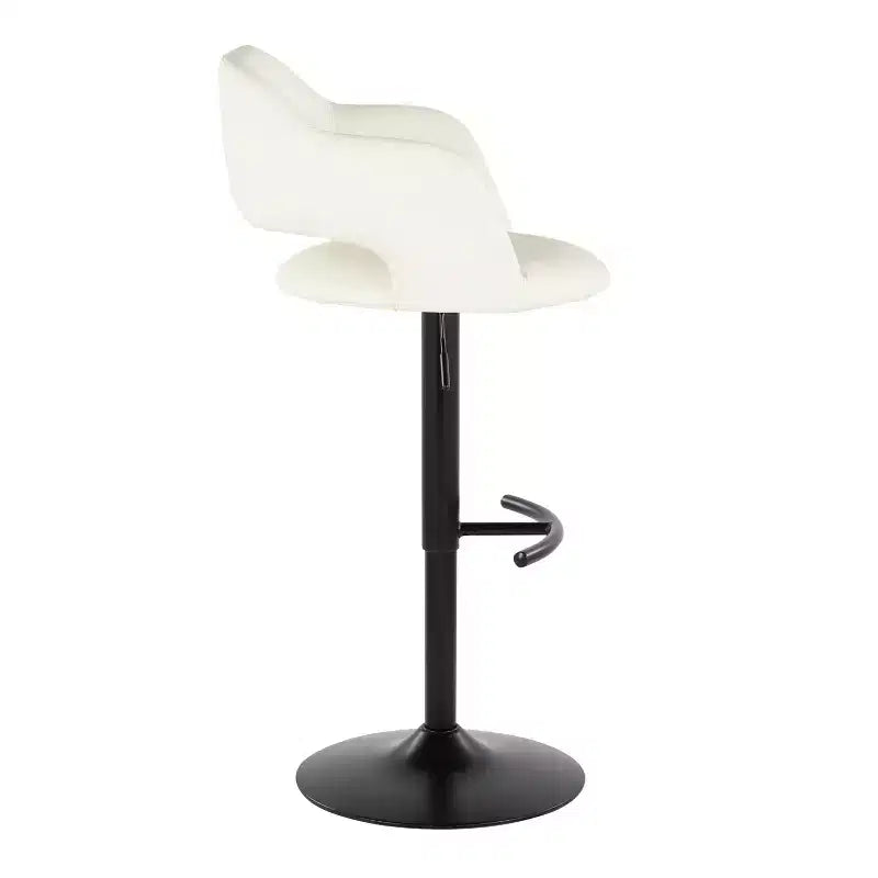 LumiSource Set di 2 Sgabelli da Bar Regolabili Margarite in PU Nero