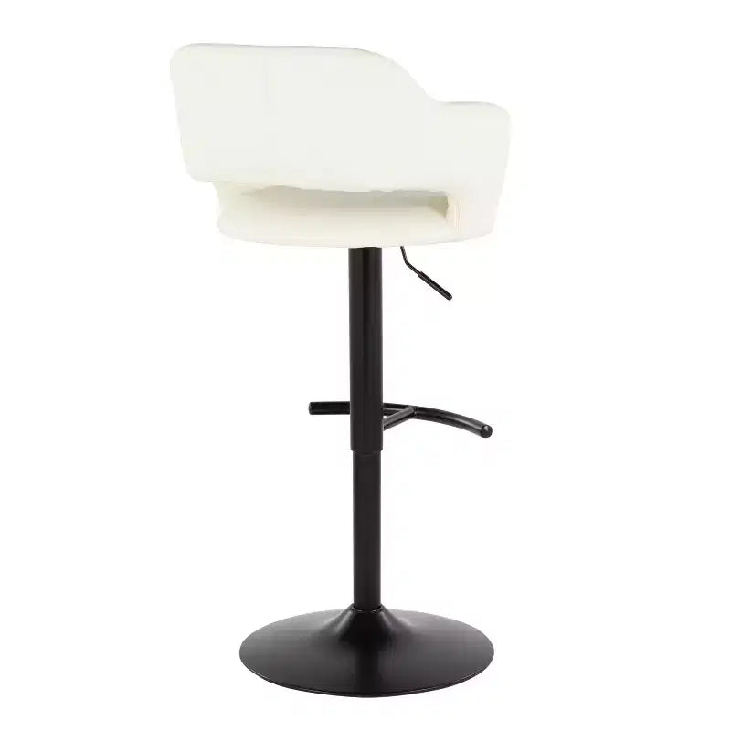 LumiSource Set di 2 Sgabelli da Bar Regolabili Margarite in PU Nero