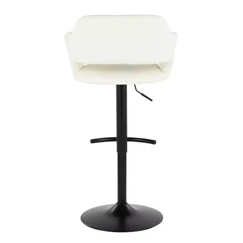 LumiSource Set di 2 Sgabelli da Bar Regolabili Margarite in PU Nero