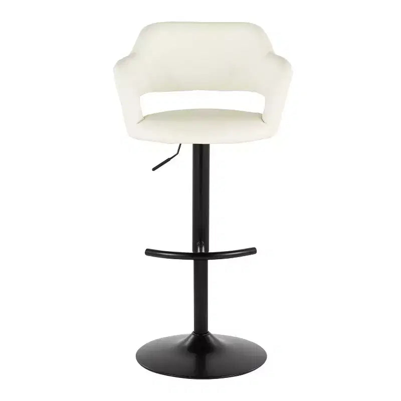 LumiSource Set di 2 Sgabelli da Bar Regolabili Margarite in PU Nero