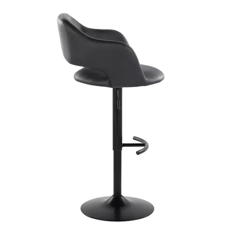 LumiSource Set di 2 Sgabelli da Bar Regolabili Margarite in PU Nero