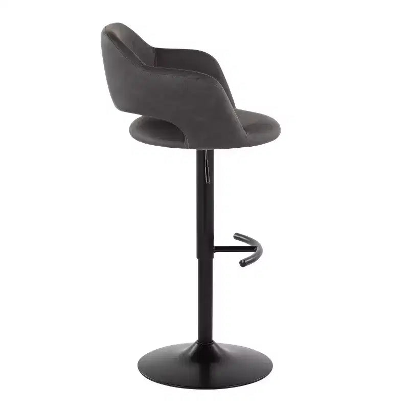 LumiSource Set di 2 Sgabelli da Bar Regolabili Margarite in PU Nero
