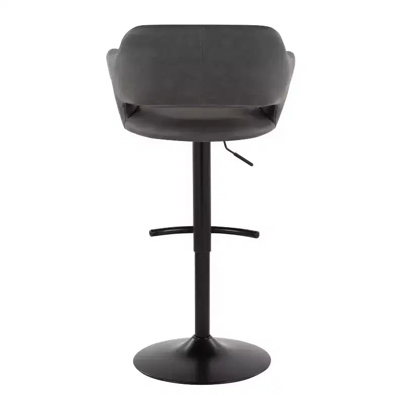 LumiSource Set di 2 Sgabelli da Bar Regolabili Margarite in PU Nero