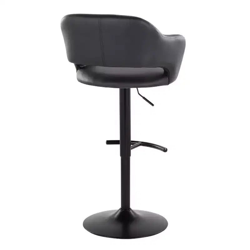 LumiSource Set di 2 Sgabelli da Bar Regolabili Margarite in PU Nero