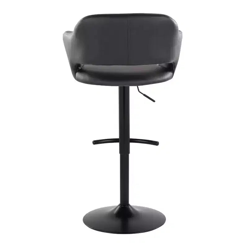 LumiSource Set di 2 Sgabelli da Bar Regolabili Margarite in PU Nero