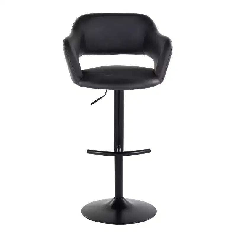 LumiSource Set di 2 Sgabelli da Bar Regolabili Margarite in PU Nero